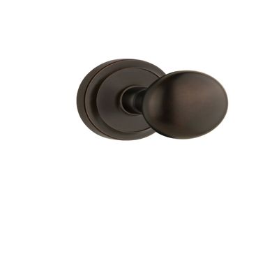 Grandeur 820265 Circulaire Rosette Privacy with Fifth Avenue Knob in Timeless Bronze, Privacy - 2.75