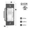 Legrand Radiant RH703PTUW 700W Tru-Universal Preset Decorator Rocker Dimmer Light Switch with Locator Light for All Light Loads (Except 0-10V), Single Pole/3-Way, White (1 Count) view 3