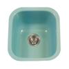 Houzer Porcela Mint Porcelain Enamel Steel Kitchen Sink: 17 Inch Undermount Single Bowl Sink, Durable & Versatile, Essential for Home and Apartment: PCB-1750 MT view 1