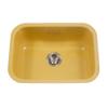 Houzer PCS-2500 LE Porcelain Enamel Steel Undermount 22-3/4" x 17-3/8" Single Bowl Kitchen Sink, Lemon view 1