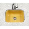 Houzer PCS-2500 LE Porcelain Enamel Steel Undermount 22-3/4" x 17-3/8" Single Bowl Kitchen Sink, Lemon view 2