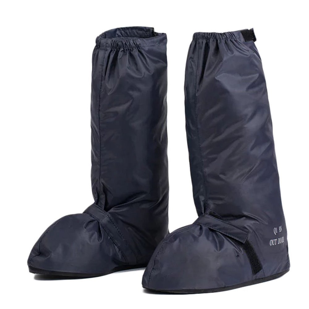 Tall Canister Thick Flat Heel Shoe Covers Rainproof Resin Non-slip Shoe Covers Sand Prevention (L)