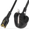 VOLEX - 5A UK Mains Plug to IEC C5 Socket Power Lead Black 2m view 1