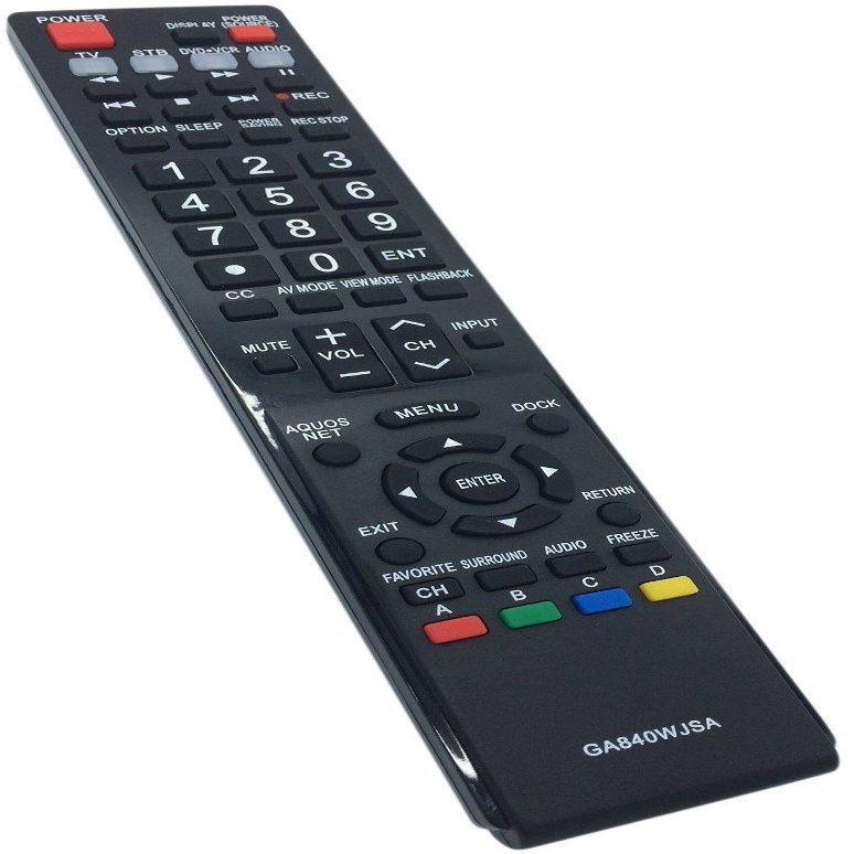 USARMT New Replaced Sharp GA840WJSA Remote for Sharp AQUOS LC-40LE810 LC-40LE820 LC-46LE810 LC-46LE820 LC-52LE810 LC-52LE820 LC-60LE810 LC-60LE820 TVs
