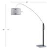 SAFAVIEH Lighting Collection Lyra Contemporary Modern Farmhouse Chrome/ Black 111-inch Adjustable Living Room Bedroom Home Office Arc Floor Lamp (LED Bulb Included) view 4