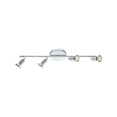 EGLO Buzz 25" Track Light 4-LED Dimmable Adjustable Wall and Ceiling Fixture for Kitchen Island, Hallway, and Dinning Room, Chrome