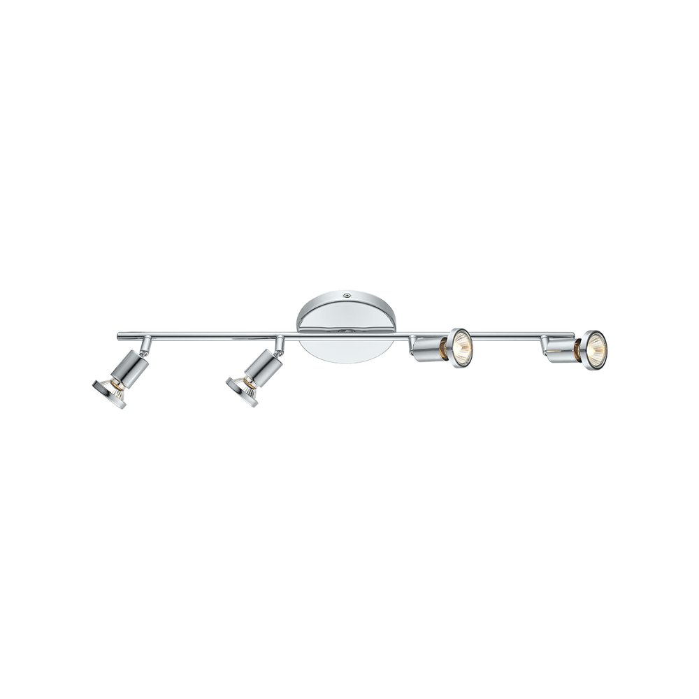 EGLO Buzz 25" Track Light 4-LED Dimmable Adjustable Wall and Ceiling Fixture for Kitchen Island, Hallway, and Dinning Room, Chrome
