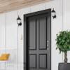 Generation Lighting 89940-12 Bakersville Outdoor Wall Sconce, 1-Light 100 Watts, Black, 15.5 Inch Height, 6.5 Inch Wide, Satin Etched Glass Shades, Wet Rated, Traditional Style view 2