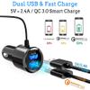 Arestech FM Transmitter Bluetooth 5.0 Hands-Free Car Kit with Quick Charge QC 3.0 Car Radio Adapter with Microphone CVC Noise Reduction view 2