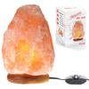 Betus [Natural Crystal Himalaya Salt Lamp Hand Carved on Wood Base with Dimmable Cord and Light Bulb - 8 to 9 Inches Height, 8 to 11 Pounds view 1