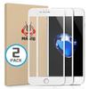 MANTO Screen Protector for iPhone 8 Plus, iPhone 7 Plus, iPhone 6S Plus, iPhone 6 Plus 5.5 Inch Full Coverage Tempered Glass Film Edge to Edge Protection 2-Pack, White view 1