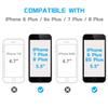 MANTO Screen Protector for iPhone 8 Plus, iPhone 7 Plus, iPhone 6S Plus, iPhone 6 Plus 5.5 Inch Full Coverage Tempered Glass Film Edge to Edge Protection 2-Pack, White view 2