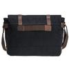 Vintage Genuine Leather Waxed Canvas Briefcase Large Satchel Shoulder Bag Rugged Computer 15.6" Laptop Bag view 3