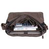 Vintage Genuine Leather Waxed Canvas Briefcase Large Satchel Shoulder Bag Rugged Computer 15.6" Laptop Bag view 4