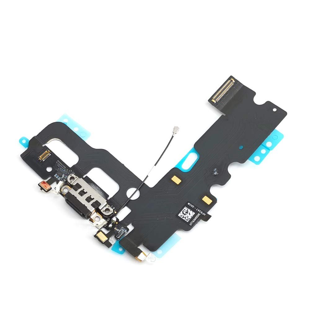E-REPAIR Charging Port Headphone Jack Flex Cable Replacement for iPhone 7 (4.7 inch) (Black)