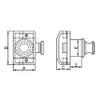 Man Ship 7300SA Marine Push Button Latch 304 Stainless Steel, Square Cabinet Latch with Spacer Ring & Plate Silver Satin Finish Fits 1/2" to 1" Door Thickness view 2