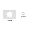 Man Ship 7300SA Marine Push Button Latch 304 Stainless Steel, Square Cabinet Latch with Spacer Ring & Plate Silver Satin Finish Fits 1/2" to 1" Door Thickness view 3