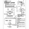 Man Ship 7300SA Marine Push Button Latch 304 Stainless Steel, Square Cabinet Latch with Spacer Ring & Plate Silver Satin Finish Fits 1/2" to 1" Door Thickness view 4