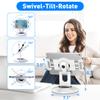 AboveTEK Retail Kiosk iPad Stand, 360 Rotating Commercial POS Tablet Stand, Fits 6"-13" (Screens) iPad mini Pro-Business Swivel Tablet Holder, for Store Office Reception Kitchen Desktop (White) view 4
