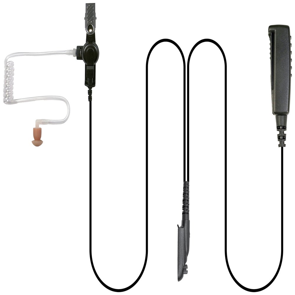PRYME SPM-2330s 2-Wire Spm-2300 Series Surveillance Style, Lapel Mic Kit with Noise Reduction Mic On Separate 36 Inch Cable ., Black