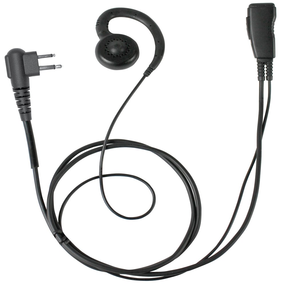 PRYME LMC-1GH-M7 Pro-Grade Series Lmc-1Gh Series Lapel Microphone with Swivel Earpiece That can be Used On Either Ear & is Easy to Clean & use, Black