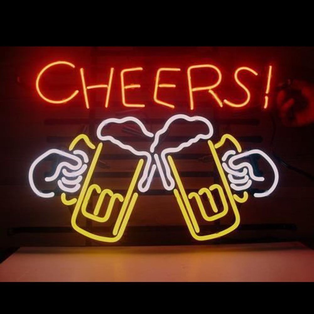 Urby 17"x14" C heers U p Custom Handmade Glass Tube Neon Light Sign 3-Year Warranty-Unique Artwork! GL100