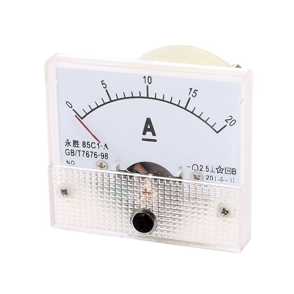 uxcell Analog Current Panel Meter DC 0-20A 85C1A Ampere Tester Gauge