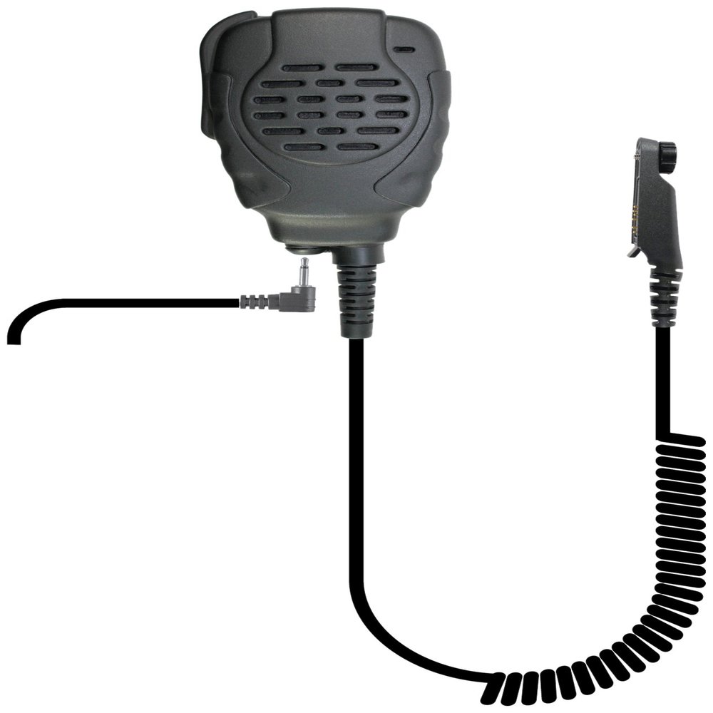 PRYME SPM-2203 Trooper II Waterproof & Noise Canceling Trooper II Spm-2200 Series - Waterproof Remote Speaker Microphone, Black