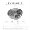 Barrow G1/4" Male to Female Extender Fitting, 7.5mm, Silver Shiny view 2