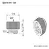 Barrow G1/4" Male to Female Extender Fitting, 7.5mm, Silver Shiny view 3