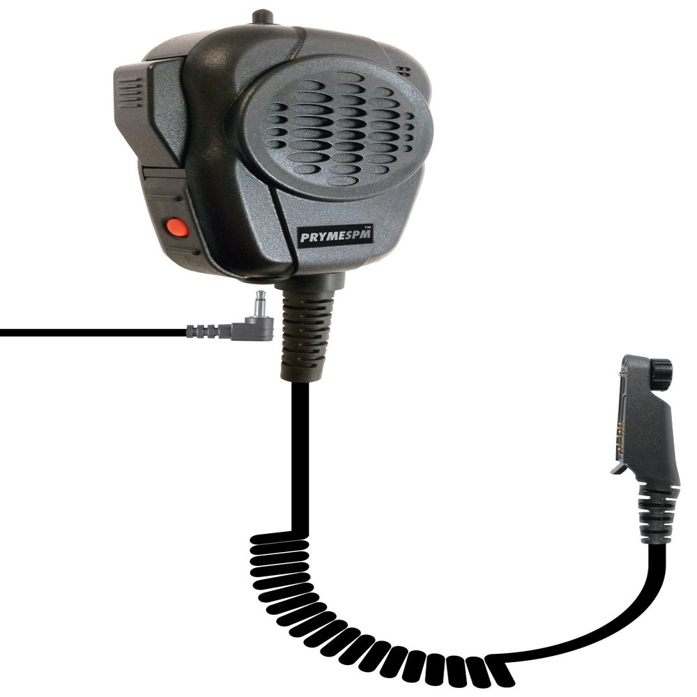 PRYME SPM-4223P Storm Trooper Heavy Duty IP67 Storm Trooper Spm-4200 Series - Heavy Duty Remote Speaker Microphone with Volume Control, Black