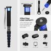 Koolehaoda 6-Section Monopod Compact Portable Photography Aluminum Alloy Unipod Stick, Max. Load 10kg / 22lbs, Folding Size is only 15-inch (K-266 Blue) view 2