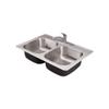 American Standard 22DB.6332284S.075 Colony Top Mount Ada 33x22 Double Bowl Stainless Steel 4-Hole Kitchen Sink view 4