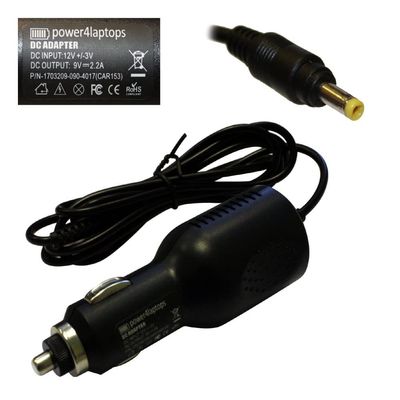 Power4Laptops DC Adapter Portable DVD Player Car Charger Compatible with Odys Seal