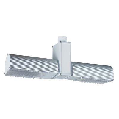 Jesco Lighting HCF703W Contempo Series - Two Light Double-Headed H-3-Wire Single Circuit System Track, White Finish with Clear Acrylic Glass