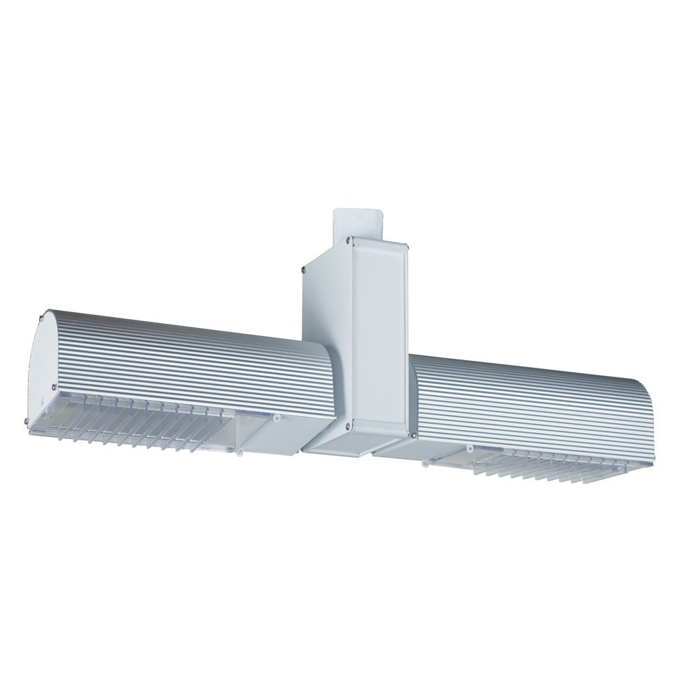 Jesco Lighting HCF703W Contempo Series - Two Light Double-Headed H-3-Wire Single Circuit System Track, White Finish with Clear Acrylic Glass