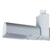 Jesco Lighting HCF703W Contempo Series - Two Light Double-Headed H-3-Wire Single Circuit System Track, White Finish with Clear Acrylic Glass view 2