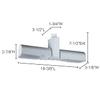 Jesco Lighting HCF703W Contempo Series - Two Light Double-Headed H-3-Wire Single Circuit System Track, White Finish with Clear Acrylic Glass view 3