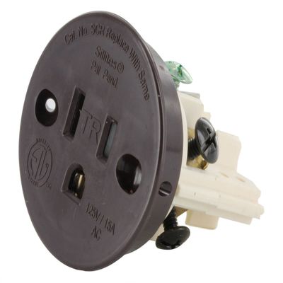 Sillites SCRBR Tamper-Resistant Self-Contained Receptacle 15 Amp 120 Volt Brown