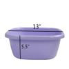 Doryh 12 Quart Plastic Square Washbasin, Set of 3 view 4