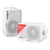 Pyle Outdoor Waterproof Wireless Bluetooth Speaker - 3.5 Inch Pair 3-way Active Passive Weatherproof Wall, Ceiling Mount Dual Speakers System w/ Heavy Duty Grill, Patio, Indoor Use -PDWR42WBT (White) view 1