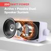 Pyle Outdoor Waterproof Wireless Bluetooth Speaker - 3.5 Inch Pair 3-way Active Passive Weatherproof Wall, Ceiling Mount Dual Speakers System w/ Heavy Duty Grill, Patio, Indoor Use -PDWR42WBT (White) view 3