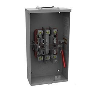 Milbank U9800-RRL-QG-BL-NE 1 Phase Ringless Meter Socket With Lever Bypass 4 Jaw 1 Position 200 Amp