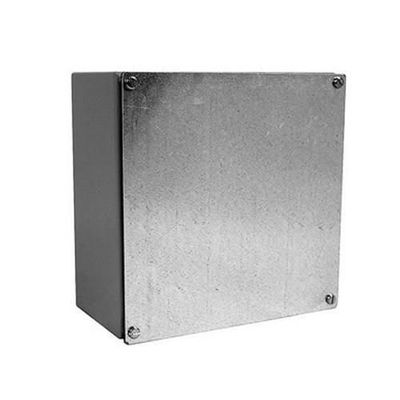 Milbank 884-WSC2 NEMA 1/3/12 Polyester Powder Coated Galvanized Over Phosphatized Steel Gasketed Screw Cover Junction Box 8 Inch x 8 Inch x 4 Inch ANSI 61 Gray CNSP