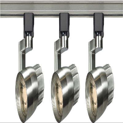 Nuvo TK427 Three Light Track Kit, 3, Pwt, Nckl, B/S, Slvr