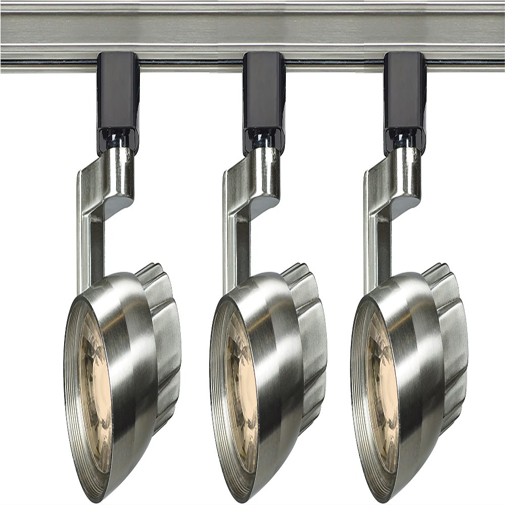 Nuvo TK427 Three Light Track Kit, 3, Pwt, Nckl, B/S, Slvr