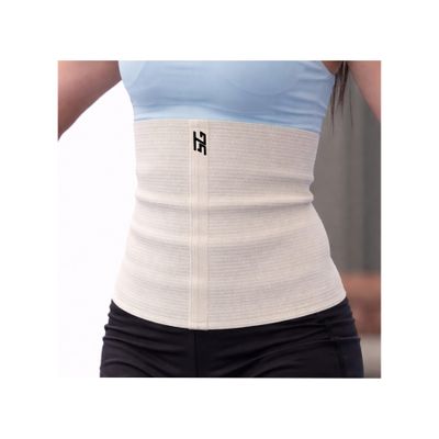 SG TRAINING FIT #1 Pro Warming Belt - Compression Support for Lower Back & Lumbar, Comfort During Training & Daily Activities, for Men & Women. (Large, Off White)