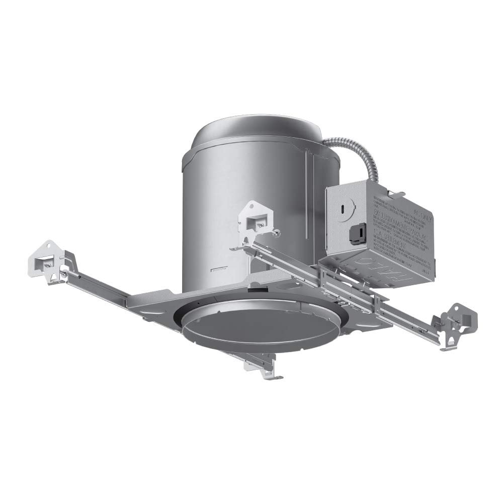 Halo E5ICAT E26 Series Recessed Lighting New Construction Insulation Contact Rated Air-Tite Housing, 6", Aluminum