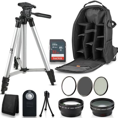 Professional 52MM Accessory Bundle Kit for Nikon D3300 D3200 D3100 D5000 D5100 D5200 D5300 D5500 D7000 D7100 D7200 & DSLR Cameras, 12 Accessories for Nikon
