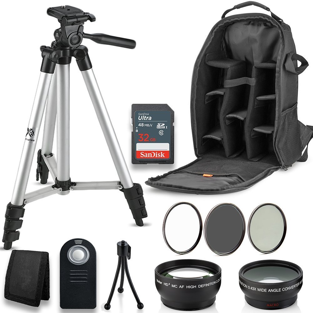 Professional 52MM Accessory Bundle Kit for Nikon D3300 D3200 D3100 D5000 D5100 D5200 D5300 D5500 D7000 D7100 D7200 & DSLR Cameras, 12 Accessories for Nikon